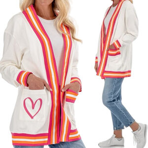 Women's Haute Shore Cody Love Cardigan, O/S, White/Multi